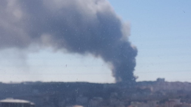 Arnavutköy Hadımköy fabrika yangını fotoğrafları 1