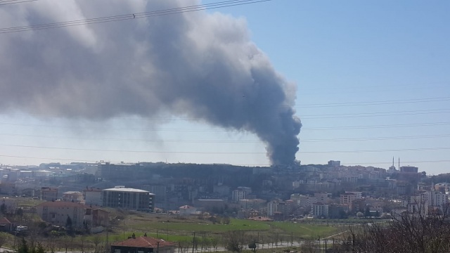 Arnavutköy Hadımköy fabrika yangını fotoğrafları 9