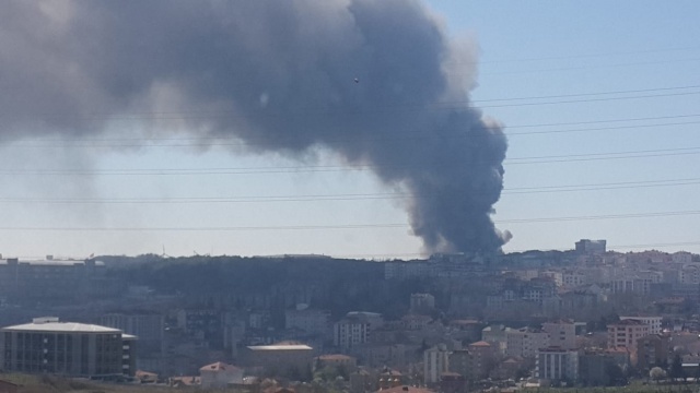 Arnavutköy Hadımköy fabrika yangını fotoğrafları 3