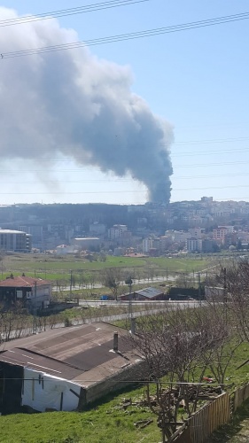 Arnavutköy Hadımköy fabrika yangını fotoğrafları 10