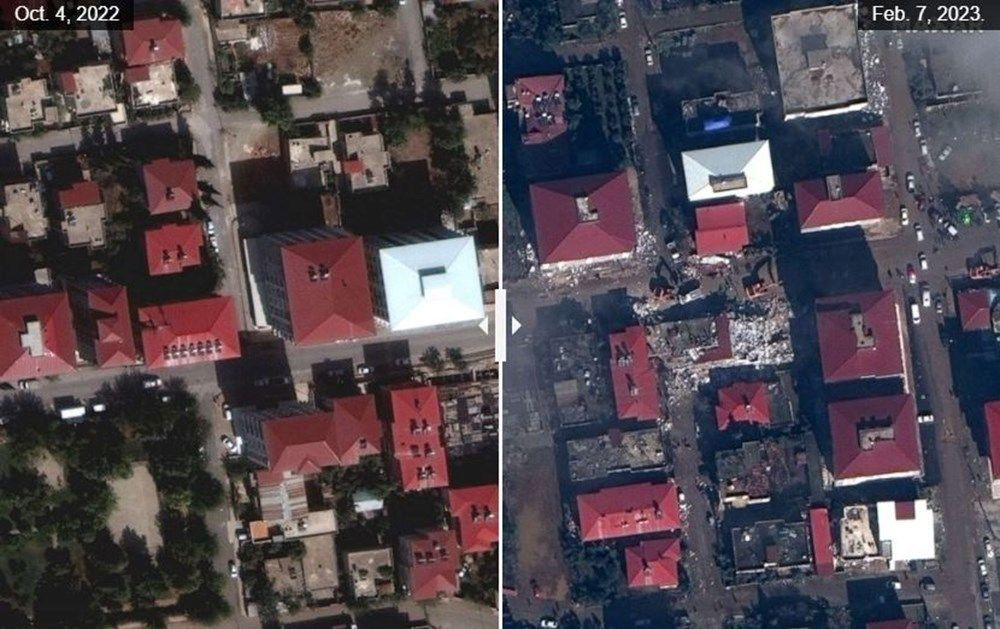Depremdeki tahribat uydu görüntülerine yansıdı! Öncesi ve sonrası paylaşıldı… 11