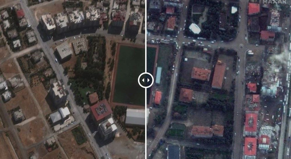 Depremdeki tahribat uydu görüntülerine yansıdı! Öncesi ve sonrası paylaşıldı… 3