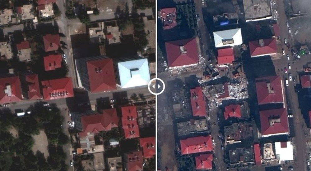 Depremdeki tahribat uydu görüntülerine yansıdı! Öncesi ve sonrası paylaşıldı… 1