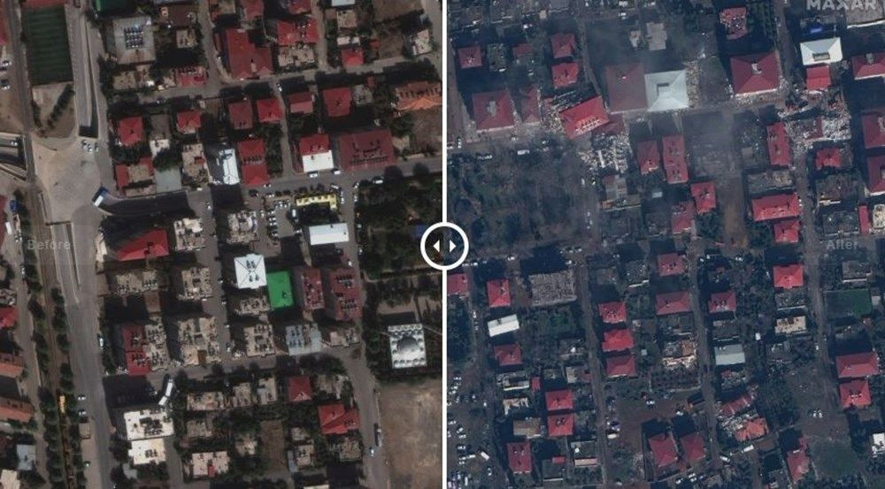 Depremdeki tahribat uydu görüntülerine yansıdı! Öncesi ve sonrası paylaşıldı… 2