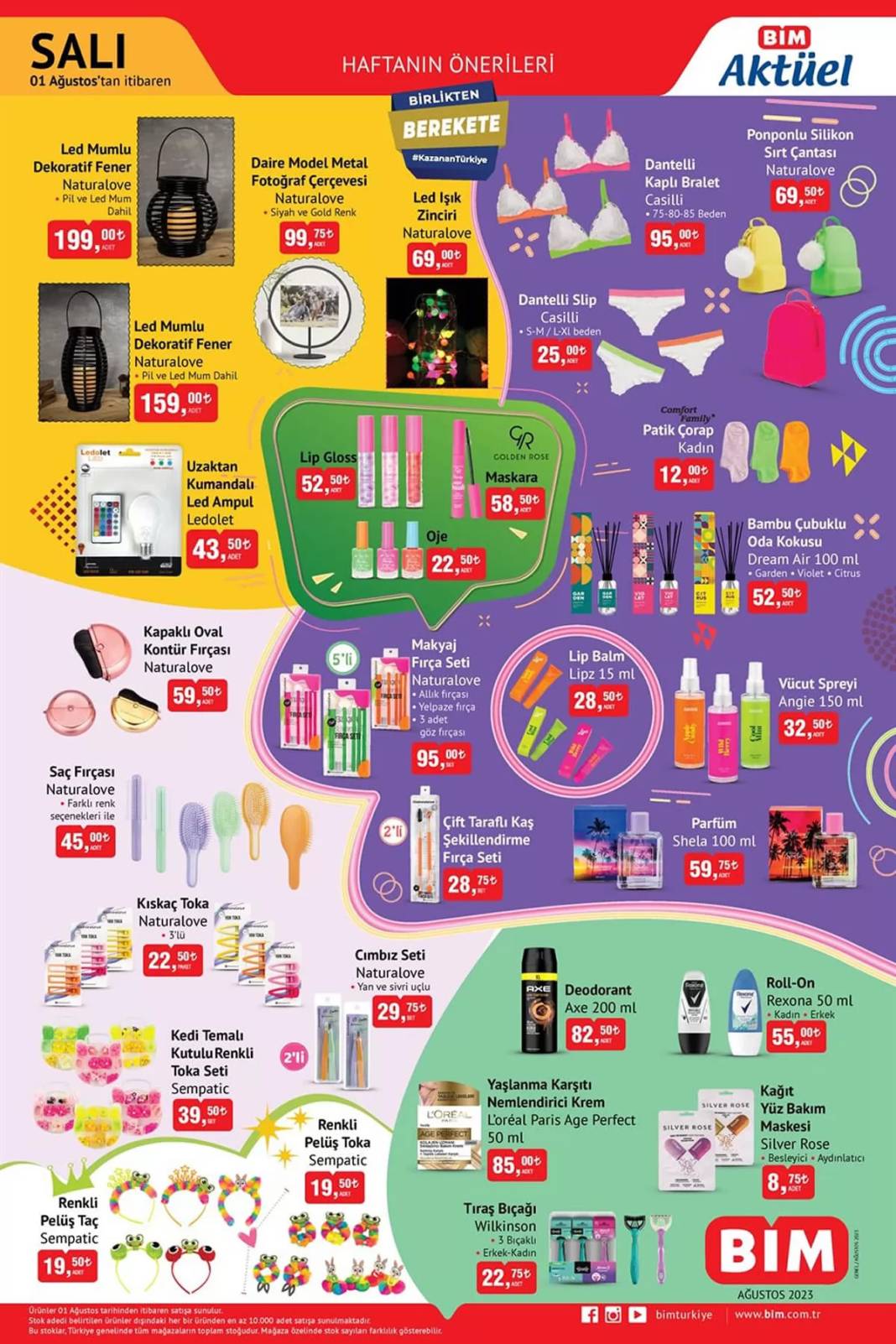 Bim'e Bu Hafta Kozmetik Ürünleri, Oda Kokuları, Fener ve Çok Daha Fazlası Geldi 29-01 Ağustos 2023 3