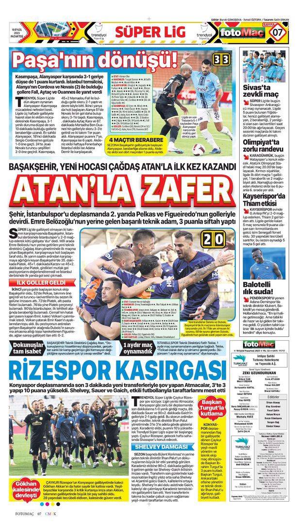 Trabzonspor Beşiktaş maçı manşetlerde nasıl yer buldu? 18 Eylül spor sayfaları 12