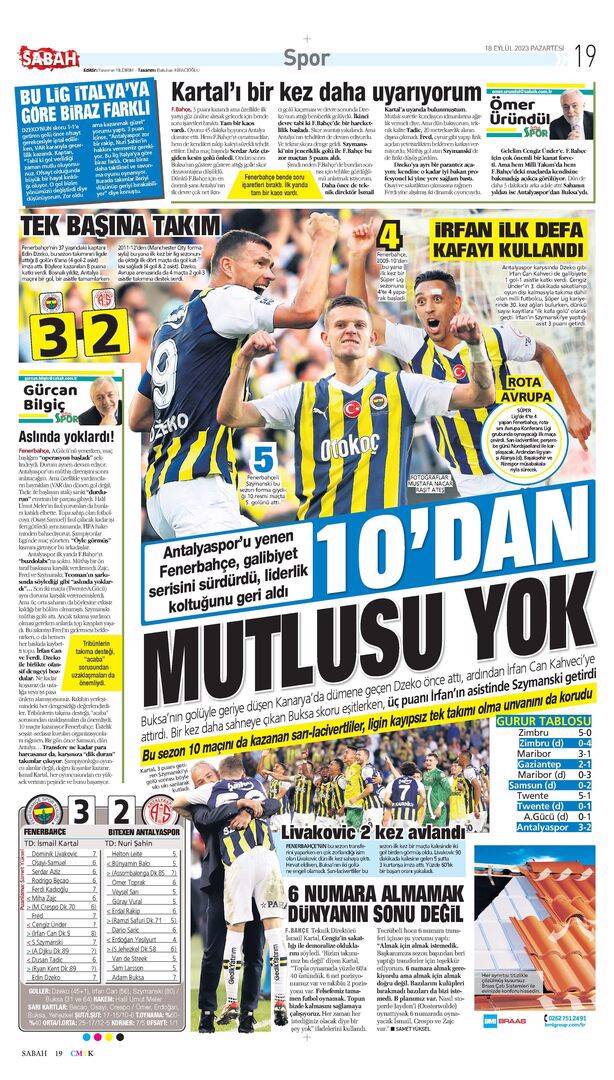 Trabzonspor Beşiktaş maçı manşetlerde nasıl yer buldu? 18 Eylül spor sayfaları 15
