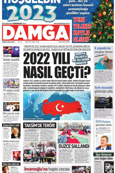 DAMGA 1 Ocak 2023 Pazar Sayfaları