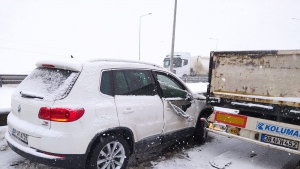 Bolu'da Kar Kazası: 24 Araç Birbirine Girdi