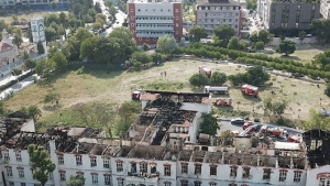 Yangın Sonrası Balıklı Rum Hastanesi Havadan Görüntülendi