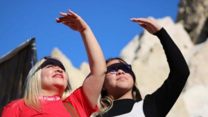 Kapadokya'da Güneş Tutulmasını İzlediler