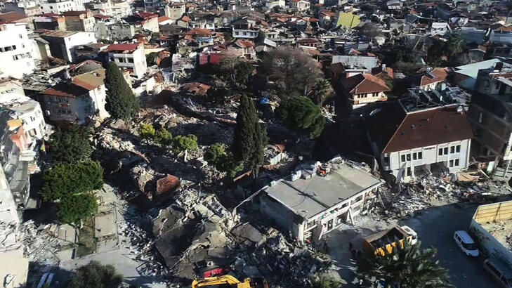 Depremin Büyük Yıkıma Yol Açtığı Hatay, Havadan Görüntülendi