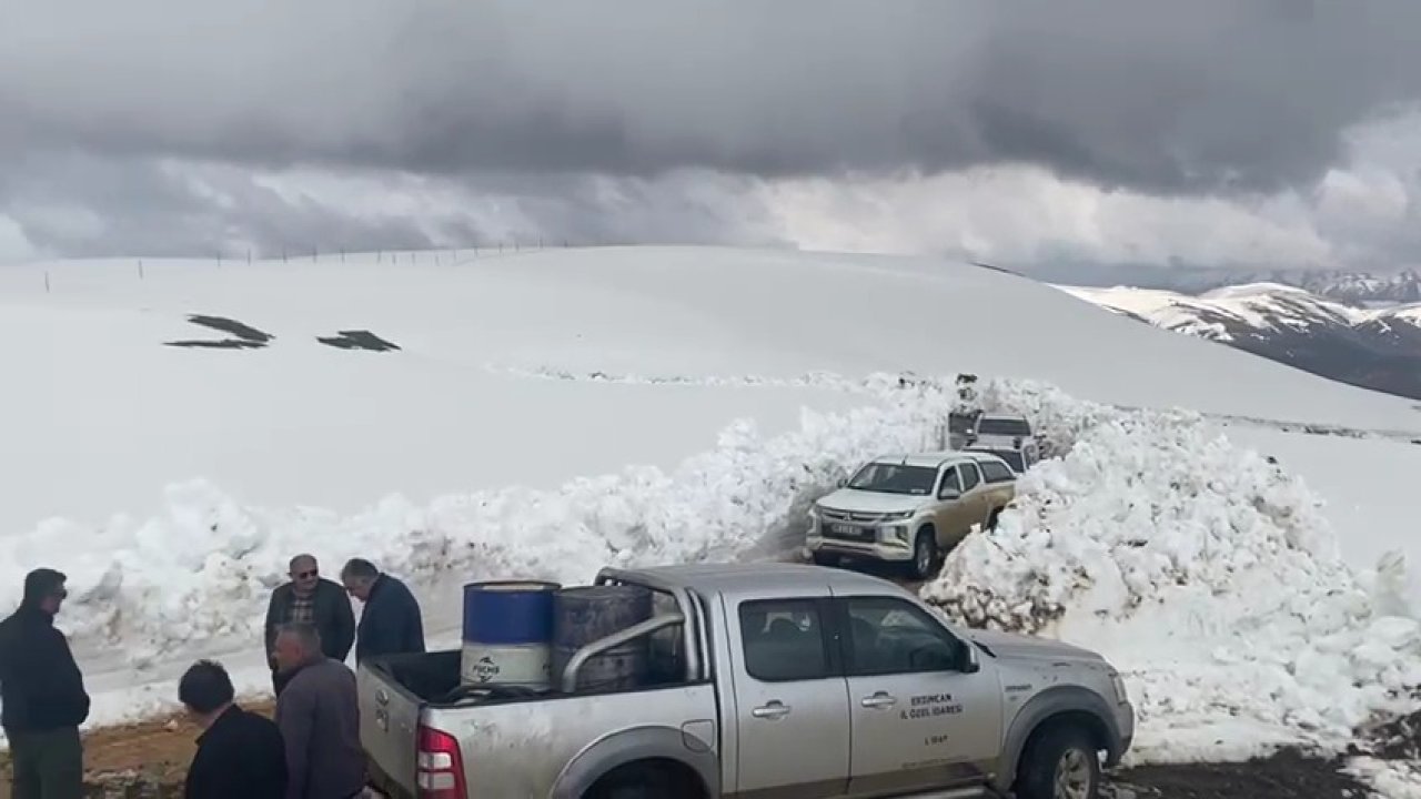 Erzincan'da mayıs ortasında 4 metre kar!