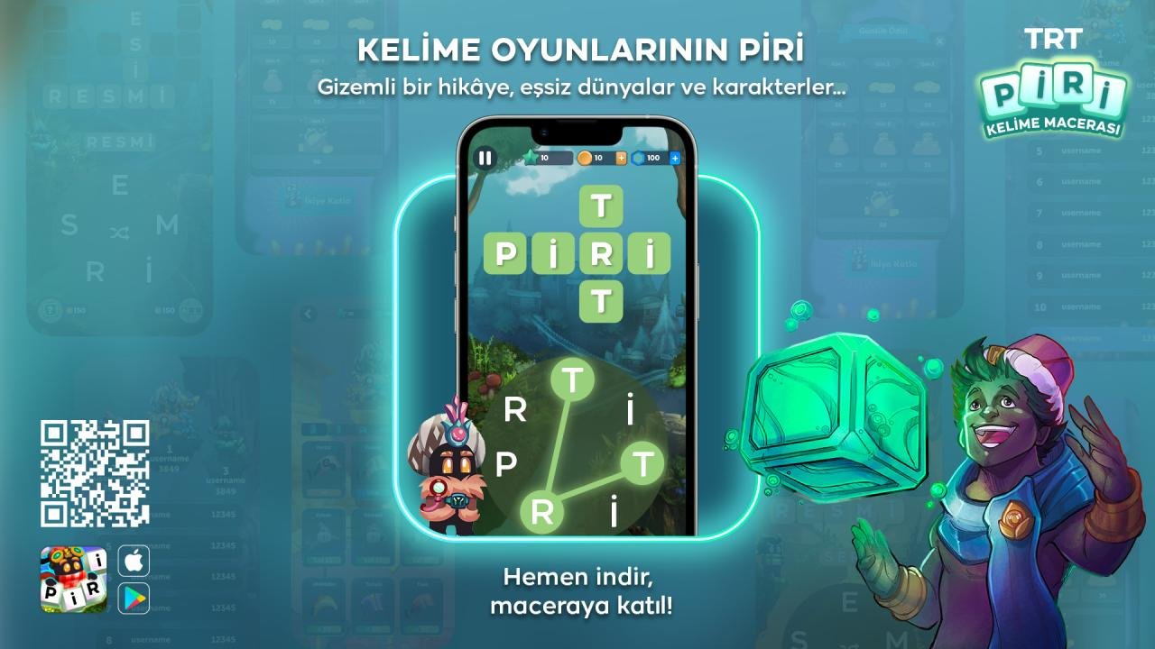 TRT’den yeni kelime oyunu: "Piri: Kelime Macerası"