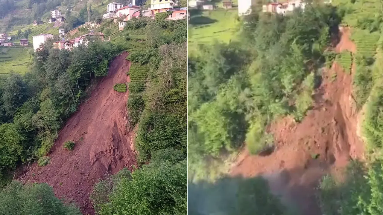 Trabzon'da heyelan: 3 dönümlük alanda zarara yol açtı