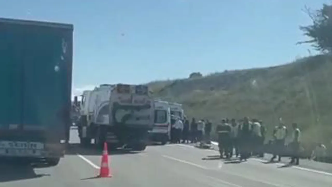 Çatalca'da zincirleme trafik kazası: Yaralılar var