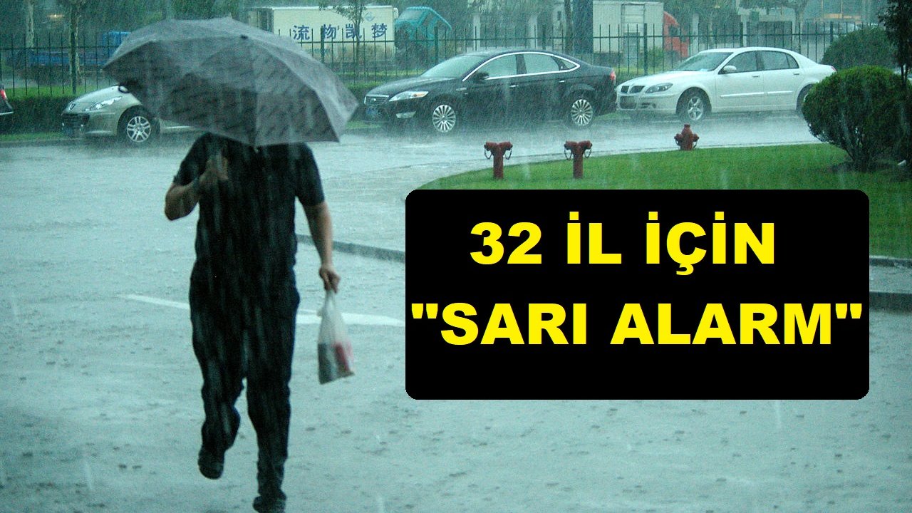 Türkiye yeniden alarmda! Meteoroloji 32 kent için “sarı kod” verdi