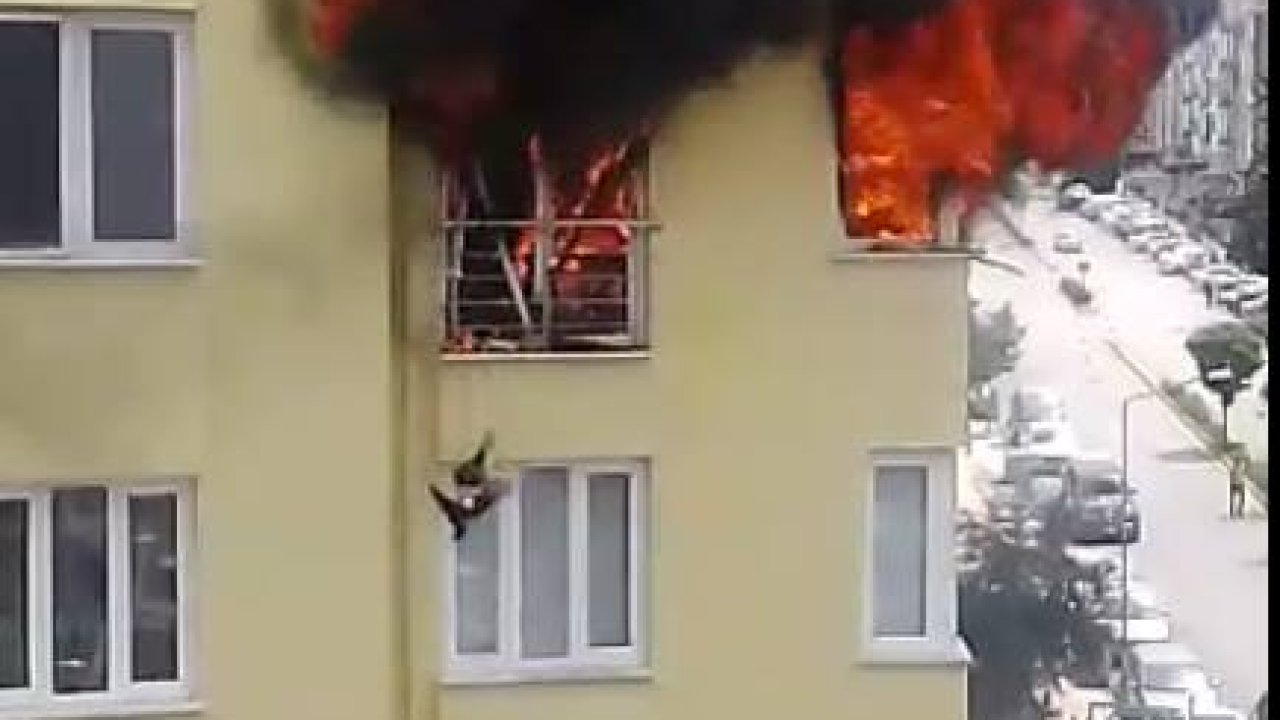 Apartmanda yangın çıktı birçok kişi ve hayvanlar yangından etkilendi