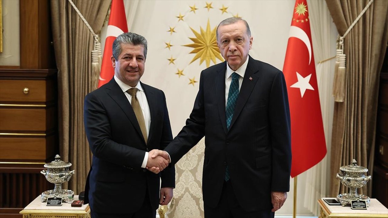 Cumhurbaşkanı Erdoğan, Mesrur Barzani'yi kabul etti