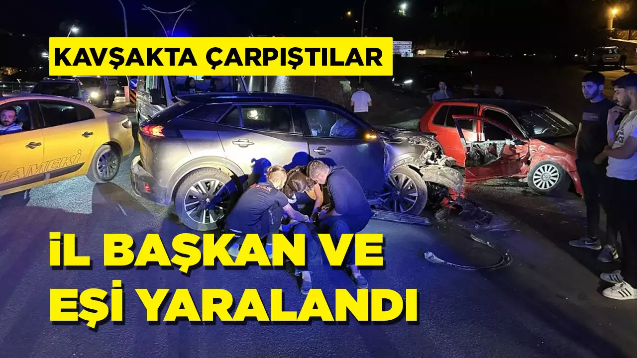 AK Parti İl Başkanı kazada yaptı. Yaralanan eşine ilk müdahaleyi yaptı