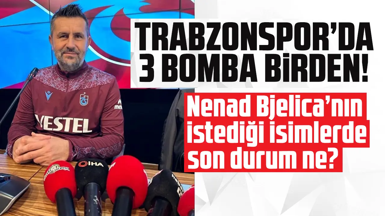 Trabzonspor transferde bombaları arka arkaya patlatıyor! 3 imza ile bayramda şov var