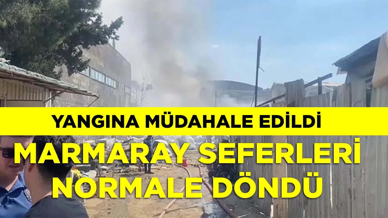Yangına müdahale edilmesiyle Marmaray seferleri normale döndü