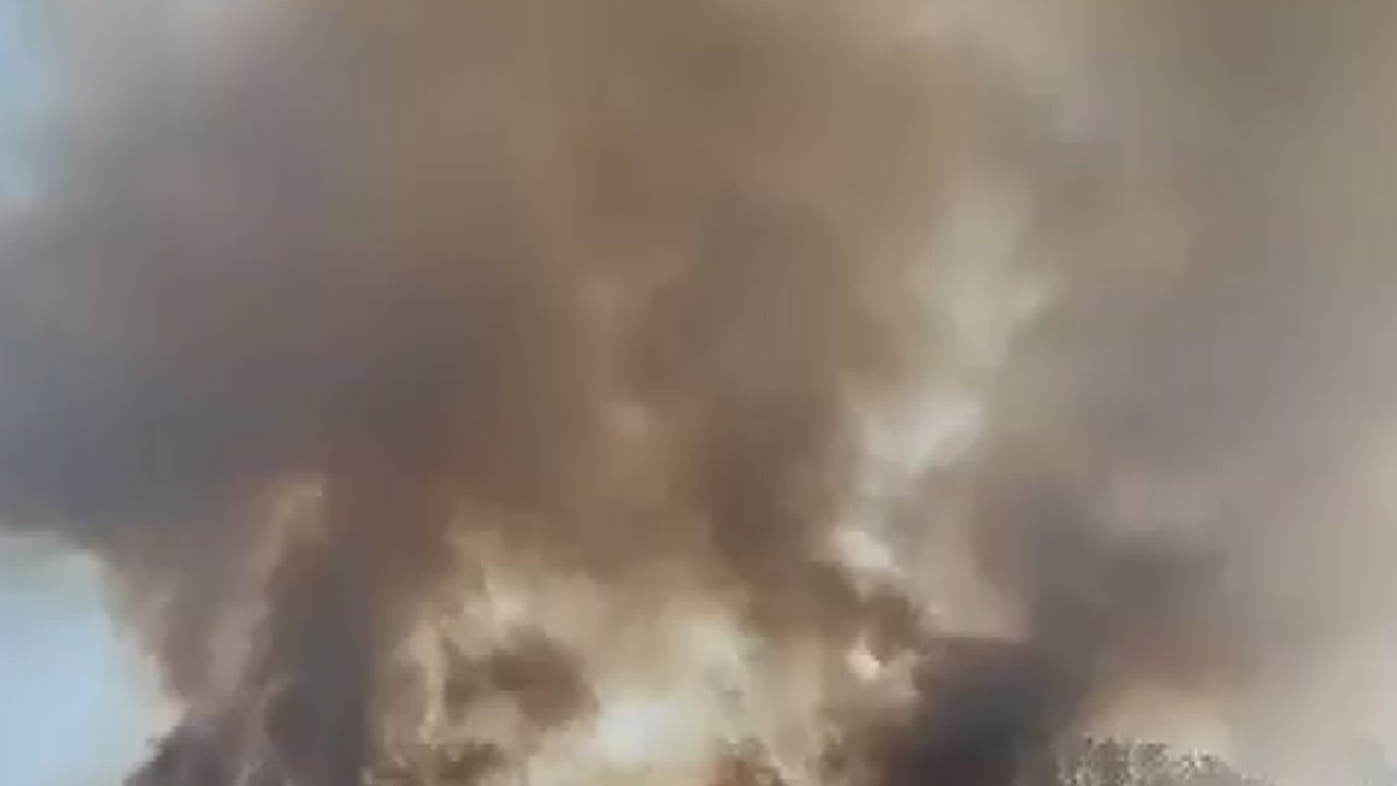 Çatalca'da tarlada nedeni bilinmeyen bir yangın çıktı
