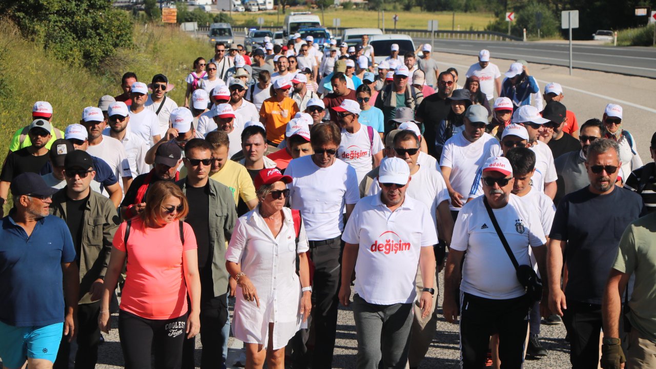 Tanju Özcan'ın Ankara'ya başlattığı 'Değişim ve Adalet' yürüyüşünde 4'üncü gün