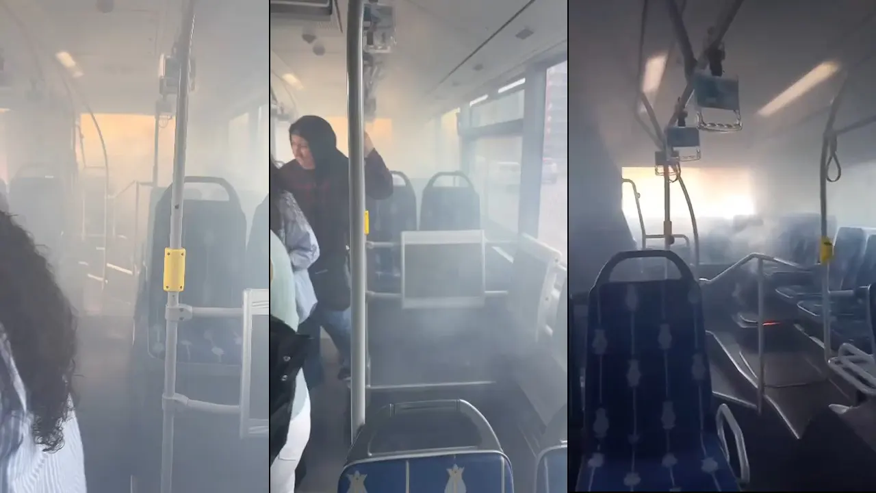 Metrobüste korku dolu anlar: Alevler bir anda yükseldi!