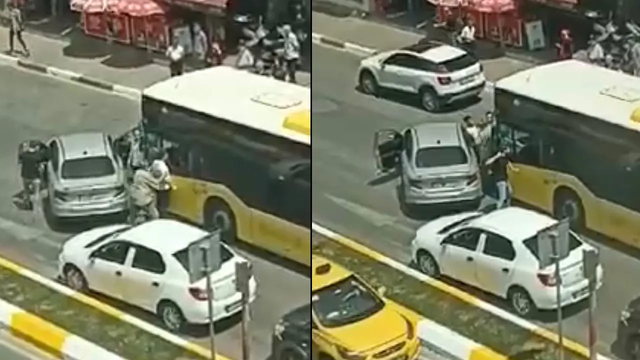 Magandalar dehşet saçtı: İETT otobüsünün önünü kesip, şoförü darbettiler
