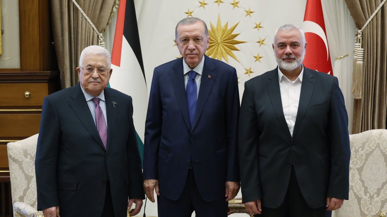 Cumhurbaşkanı Erdoğan, Abbas ve Heniyye ile bir araya geldi