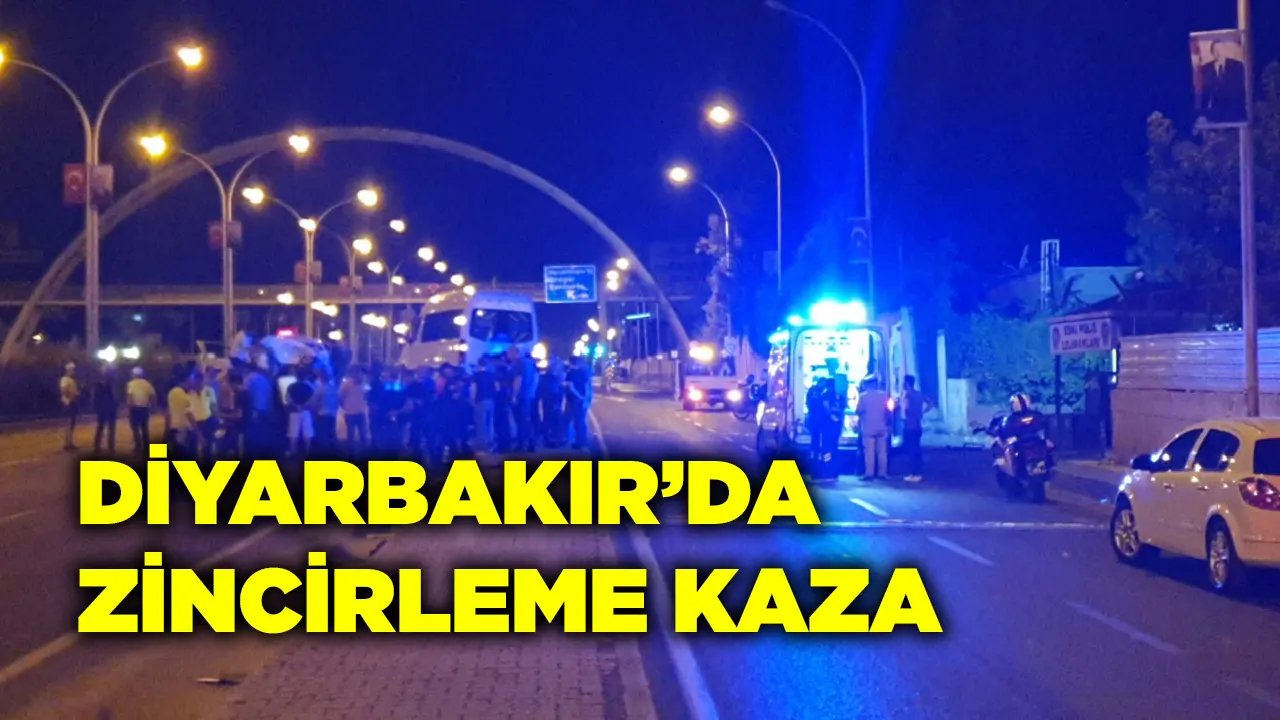 Diyarbakır'da zincirleme kaza: Yaralılar var