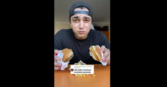 Youtube'da hamburger menüsünü karıştırıp içti, herkes şaşırdı!