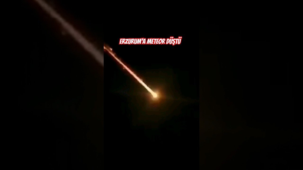 Meteorun düştüğü anlar bir vatandaş tarafından kayda alındı