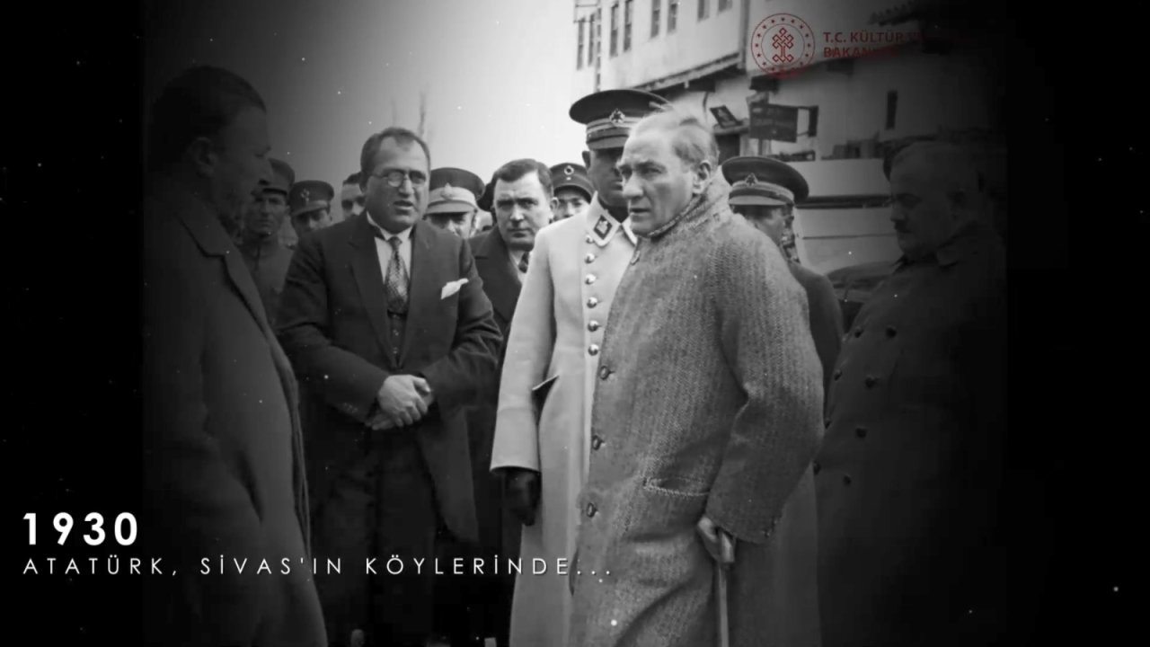 Atatürk'ün restore edilmiş görüntüleri izleyicilere sunuldu