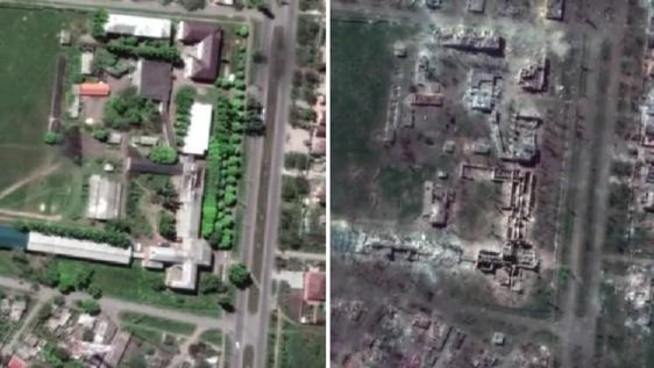 Ukrayna’da savaşın izleri havadan görüntülendi…
