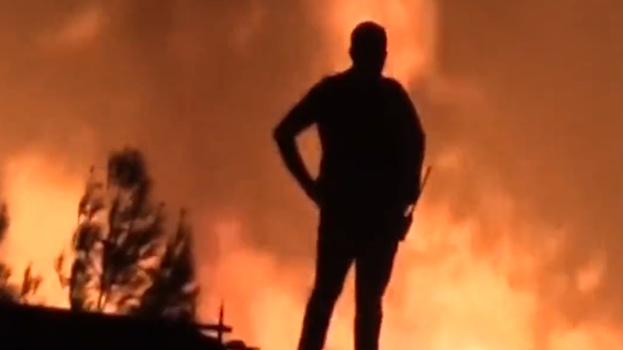 Çanakkale’deki yangının görüntüleri yürek yaktı!