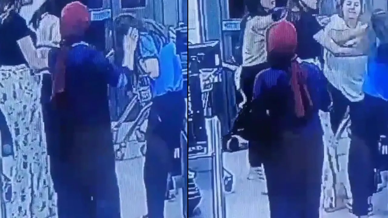 Zincir market kasiyerine yumruklu saldırı