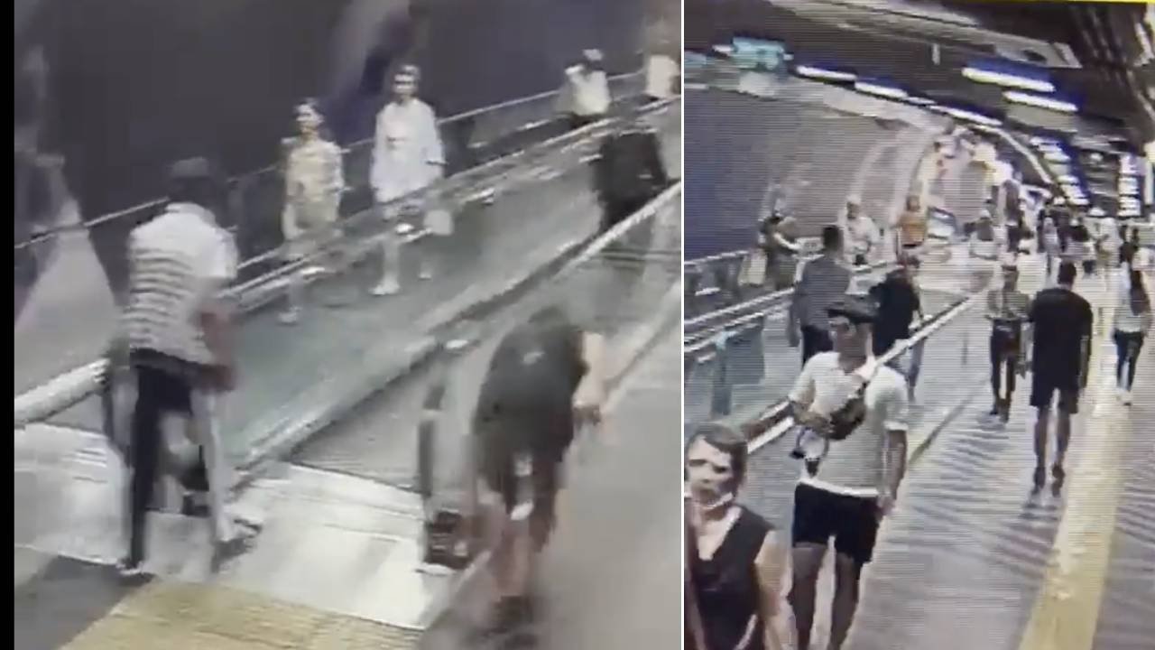 Metro merdivenlerine sabotaj! İBB görüntüleri yayınladı