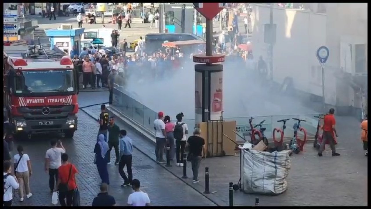 Vezneciler metro istasyonunda yangın paniği