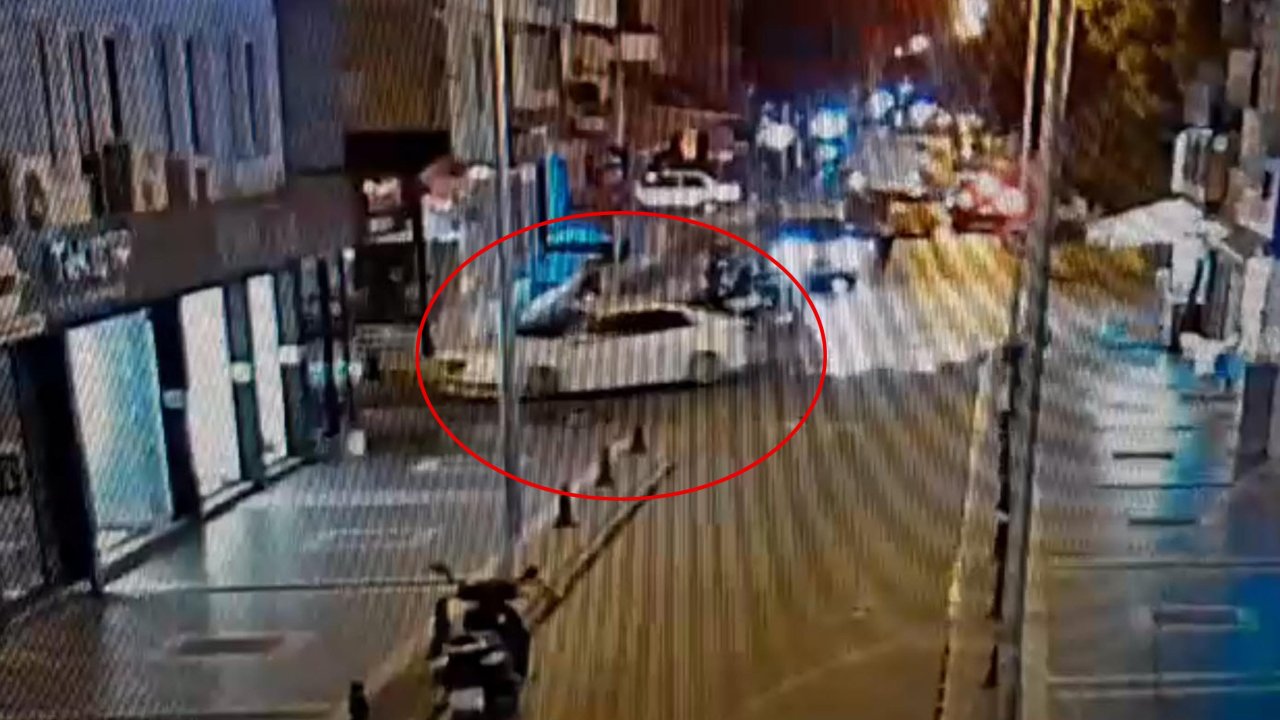 Uygulamadan kaçan sürücü, otomobilini polisin üzerine sürdü