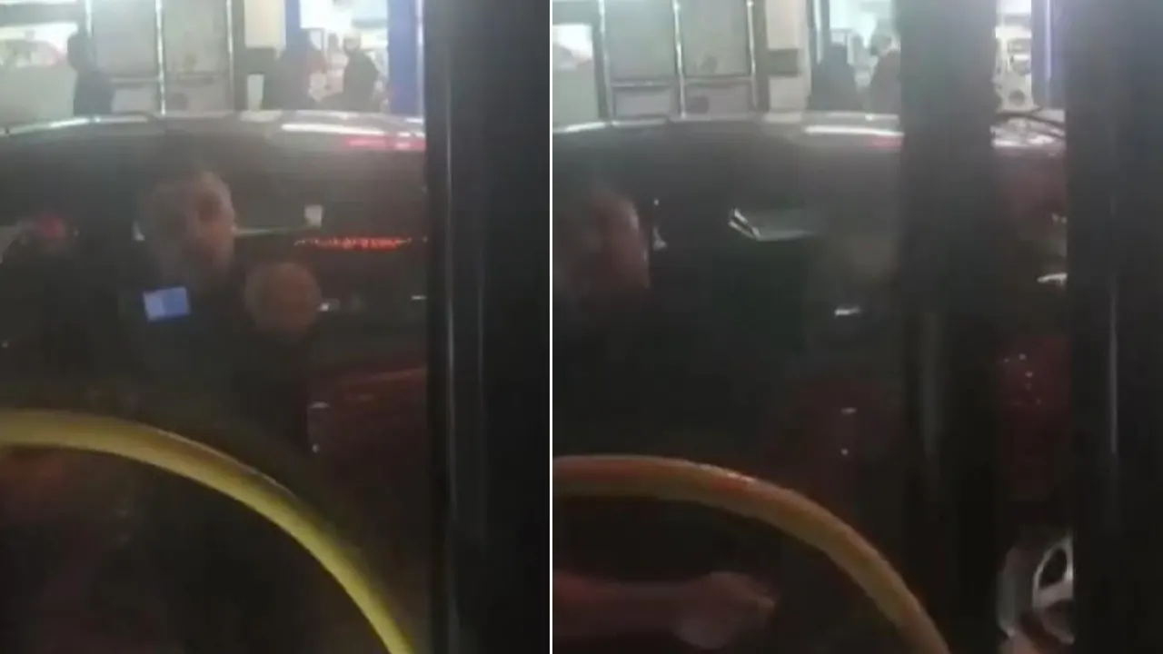 İETT otobüsünün önünü kesti, tehdit ve küfürler savurarak otobüsü tekmeledi
