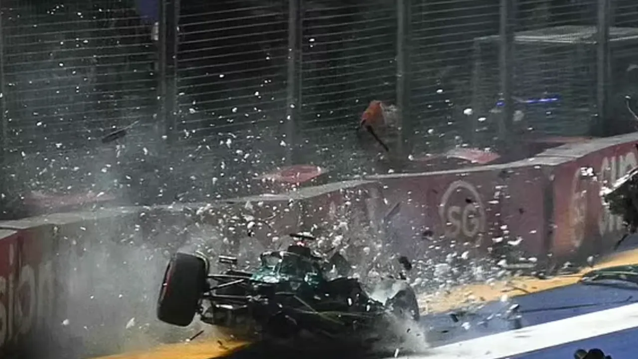 Formula 1 Singapur Grand Prix'sinde korkutan kaza