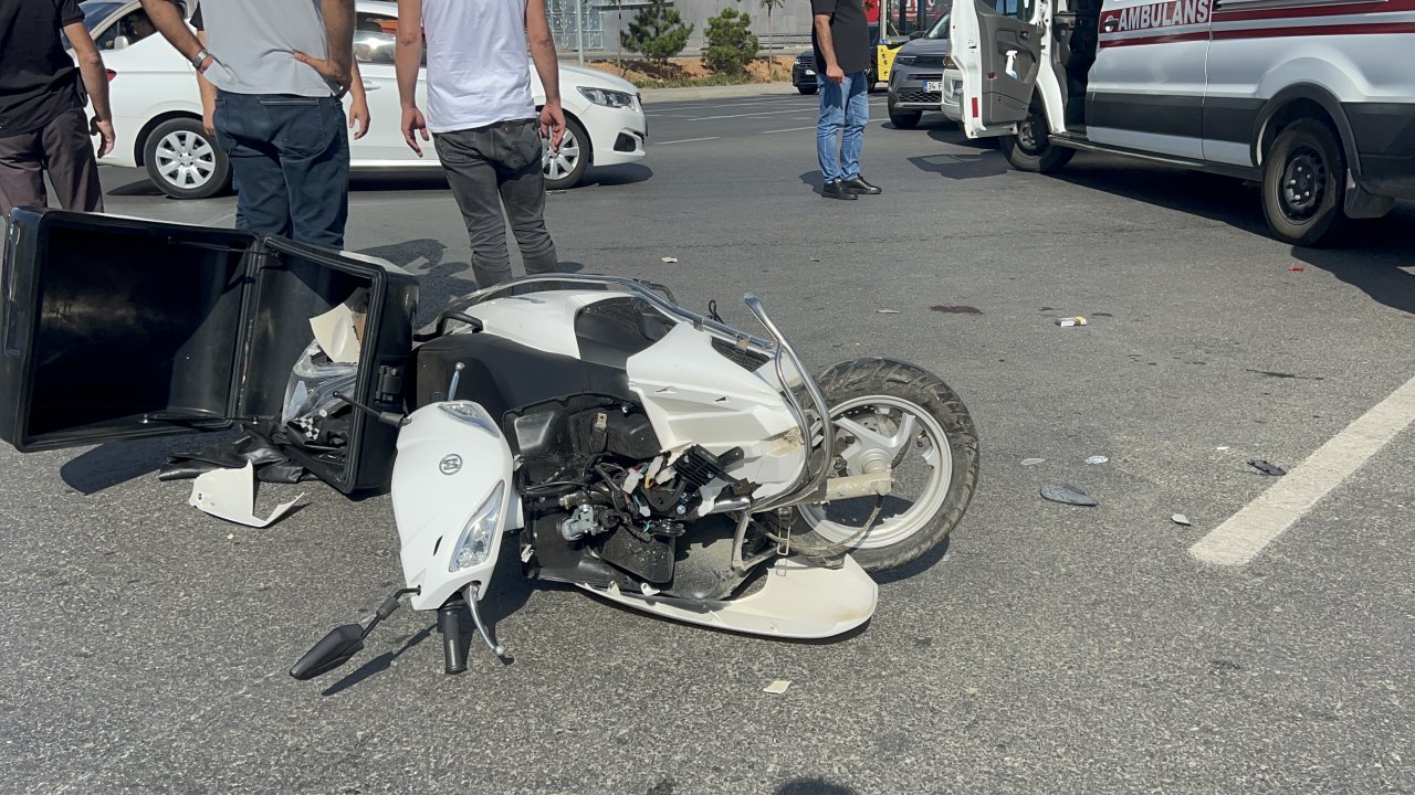 Motosiklet kazası yapan sürücü ağır yaralı