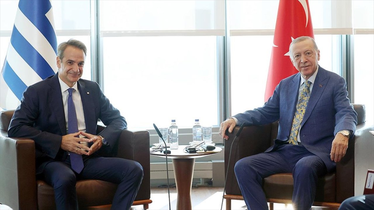 Erdoğan Miçotakis'le bir araya geldi