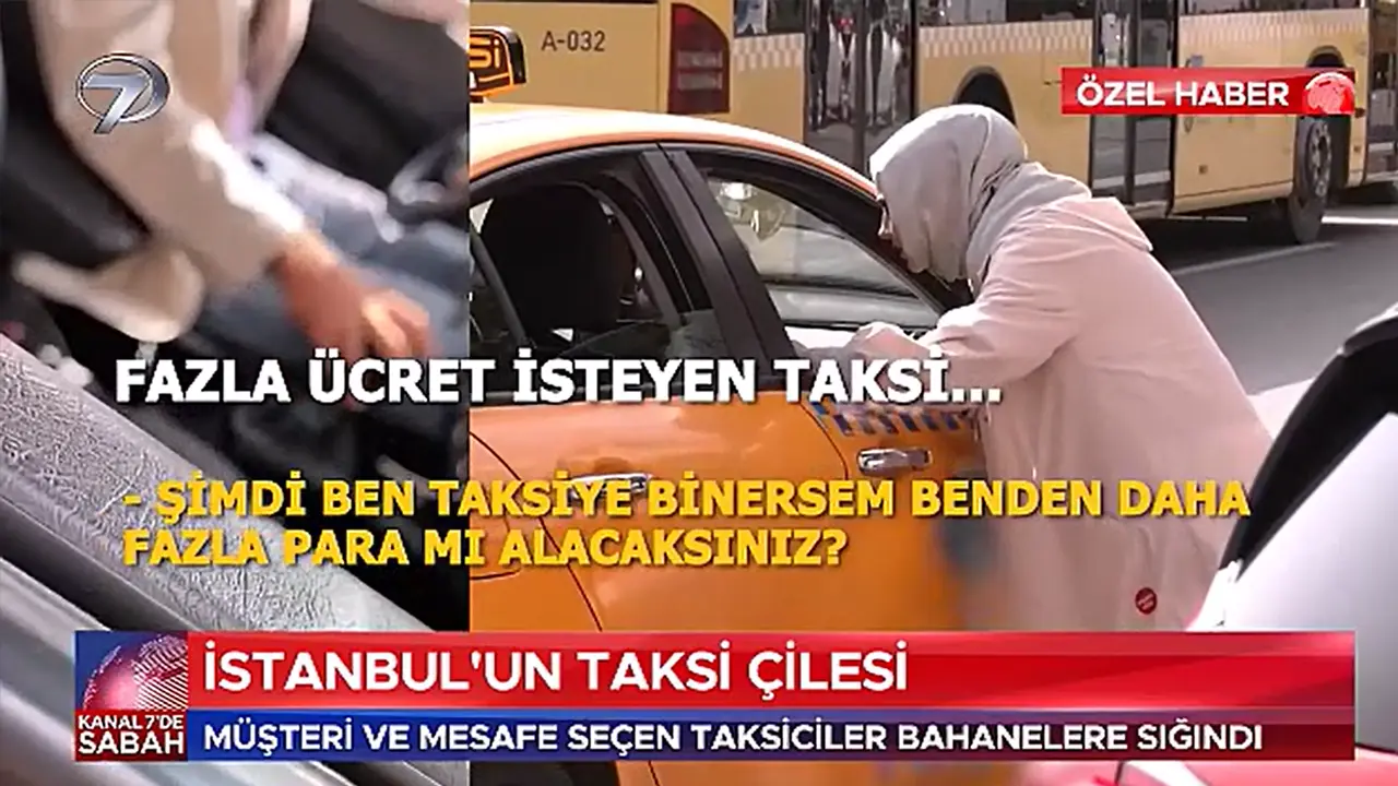 Kanal 7 Muhabiri Meryem Nas Mercan taksiye binmek istedi, taksicilerin bahaneleri bitmedi!