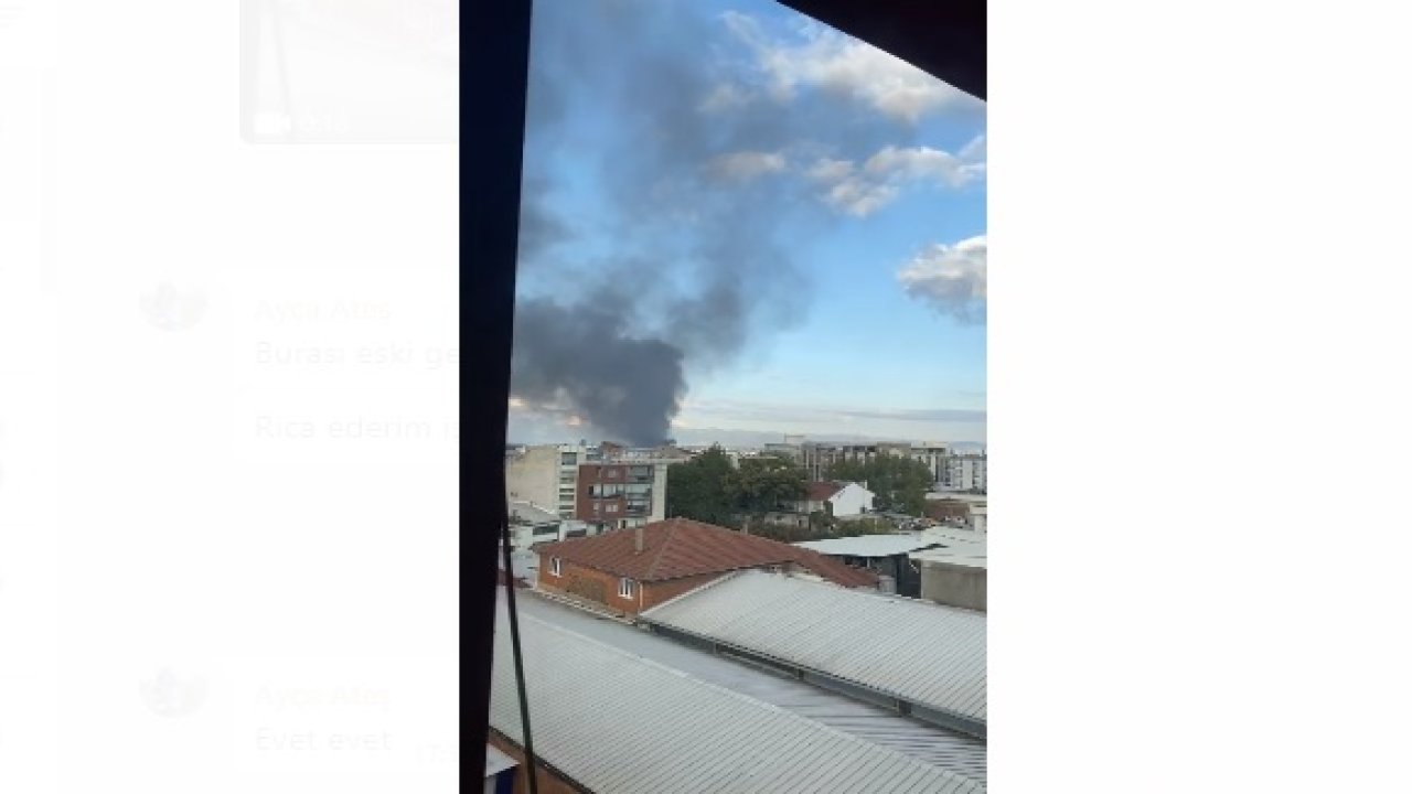 Bursa şehir merkezinde yangın paniği