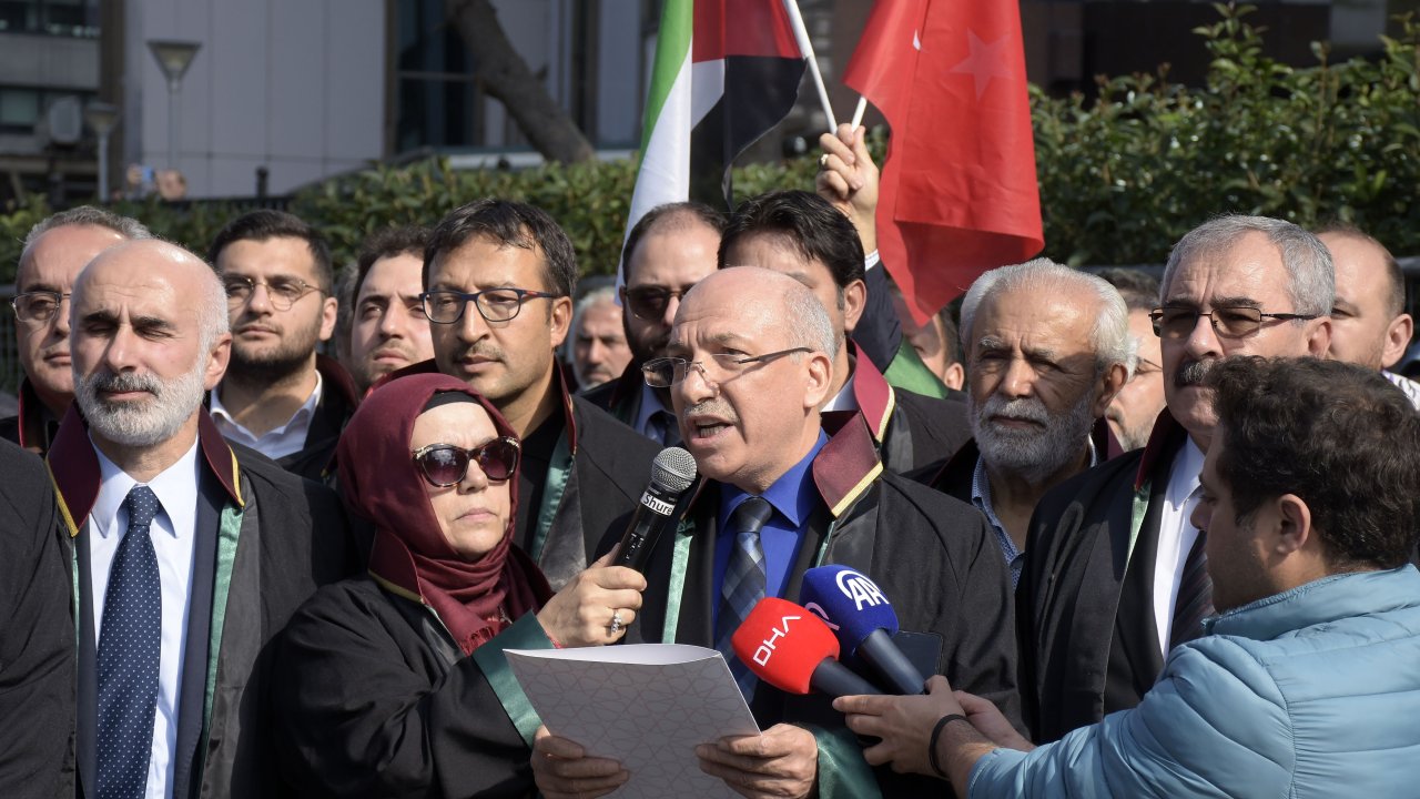 İstanbul 2 No'lu Baro üyeleri Filistin'deki saldırıları protesto etti