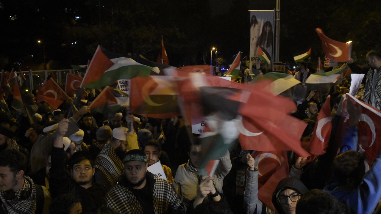 ABD İstanbul Başkonsolosluğu önünde İsrail protestosu