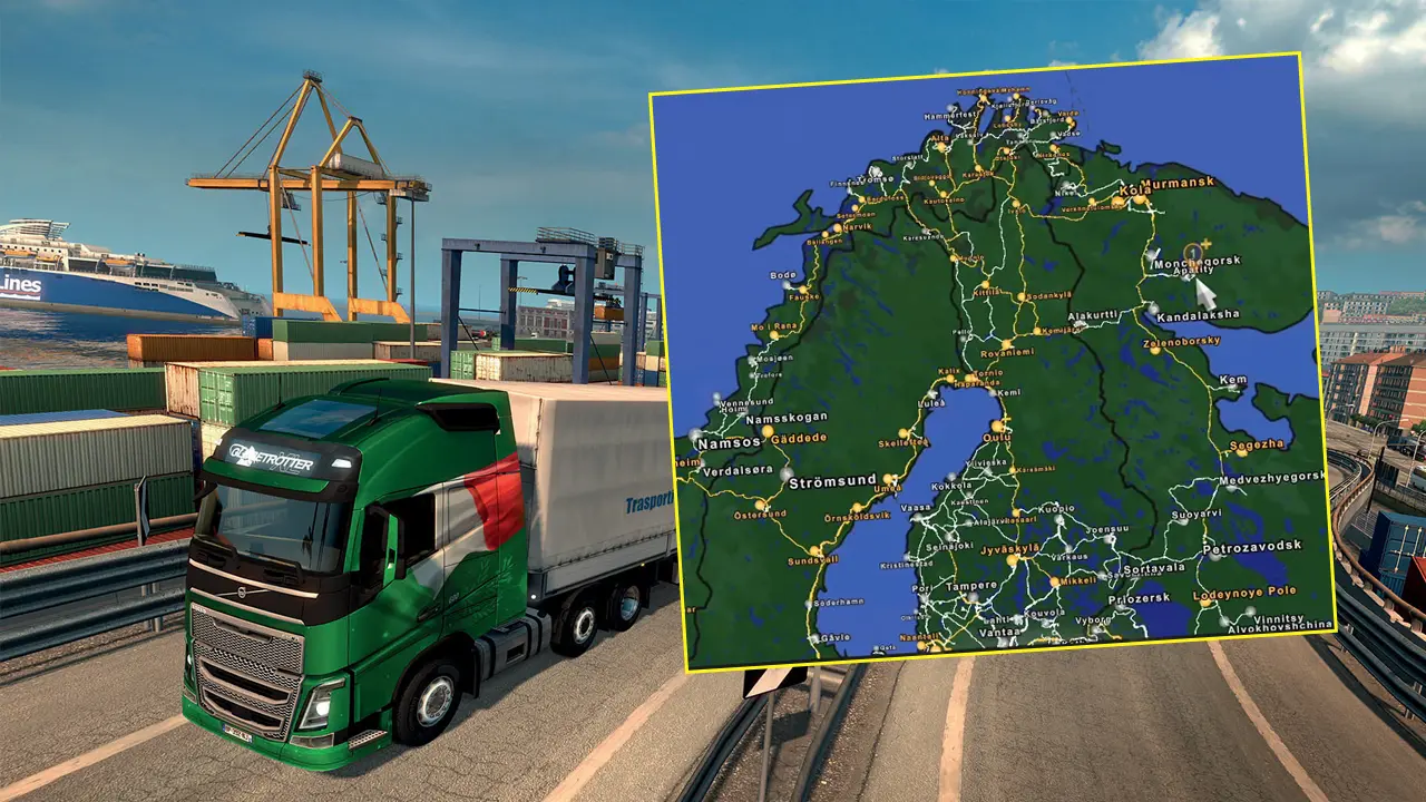 Euro Truck Simulator 2 ETS 2 1.48.5.7 Dünya Haritası Pro Mods 2.67 Roex 3.9.5 MapCombo